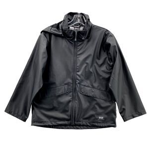 Helly Hansen Jacket Boys' 140/10 Black Soft Shell Windbreaker Rain Coat Gorpcore